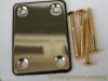 GOLD ELECTRIC GUITAR NECK PLATE WITH CUSHION
